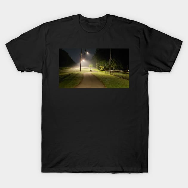 Night stroll at the park T-Shirt by Slynado